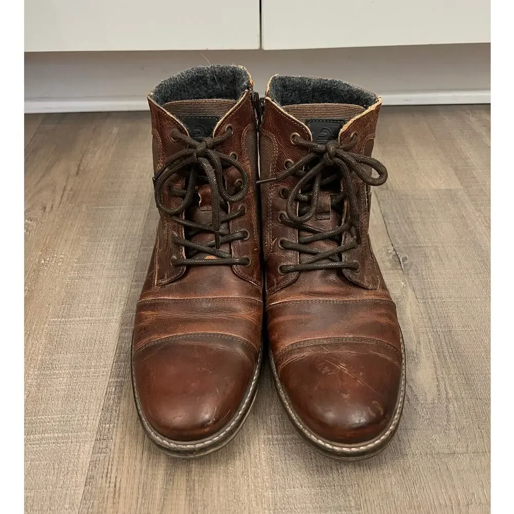 Bullboxer Men's Hayward Brown Leather Lace-up Ankle Boot
